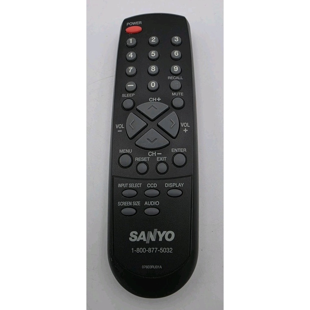 OEM Sanyo TV Remote 076E0RU01A 076E0RU011 DP19241 Original Replacement